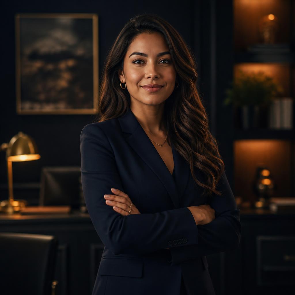Confident business owner in a modern storefront